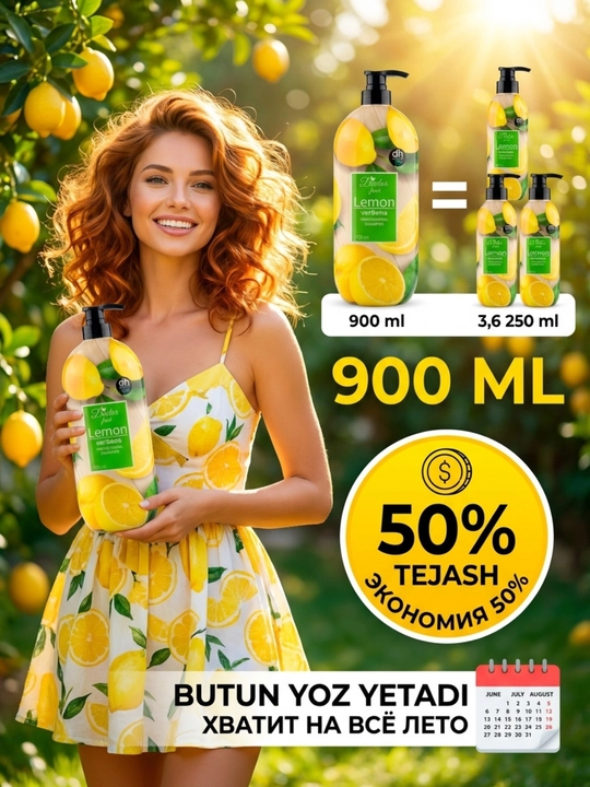 Doctor Fresh Professional shampun, tabiiy ekstraktlar bilan, 900 ml