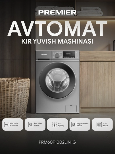 Kir yuvish mashinasi  PRM60F1002LIN/W - 