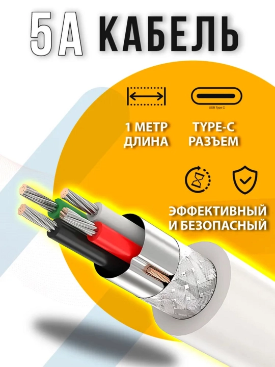 Сетевое зарядное устройство, кабель Type-C, быстрая зарядка, 120 Вт, 67 Вт, 33 Вт