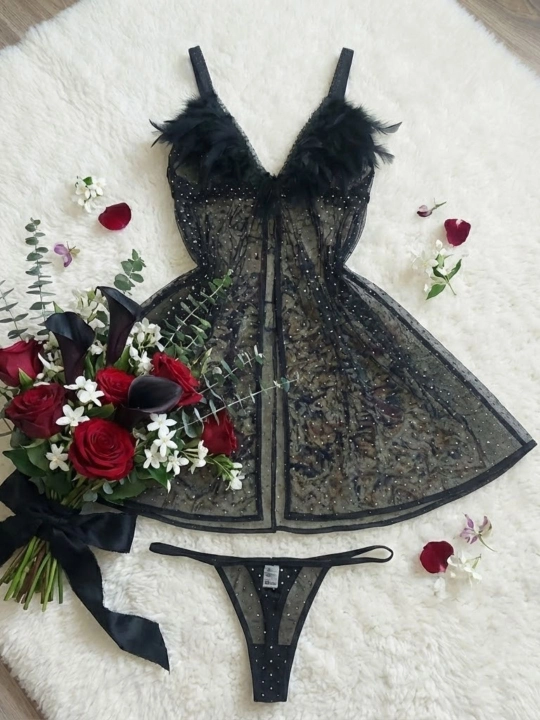 Женский изящный пеньюар — для красивых и спокойных ночей - 