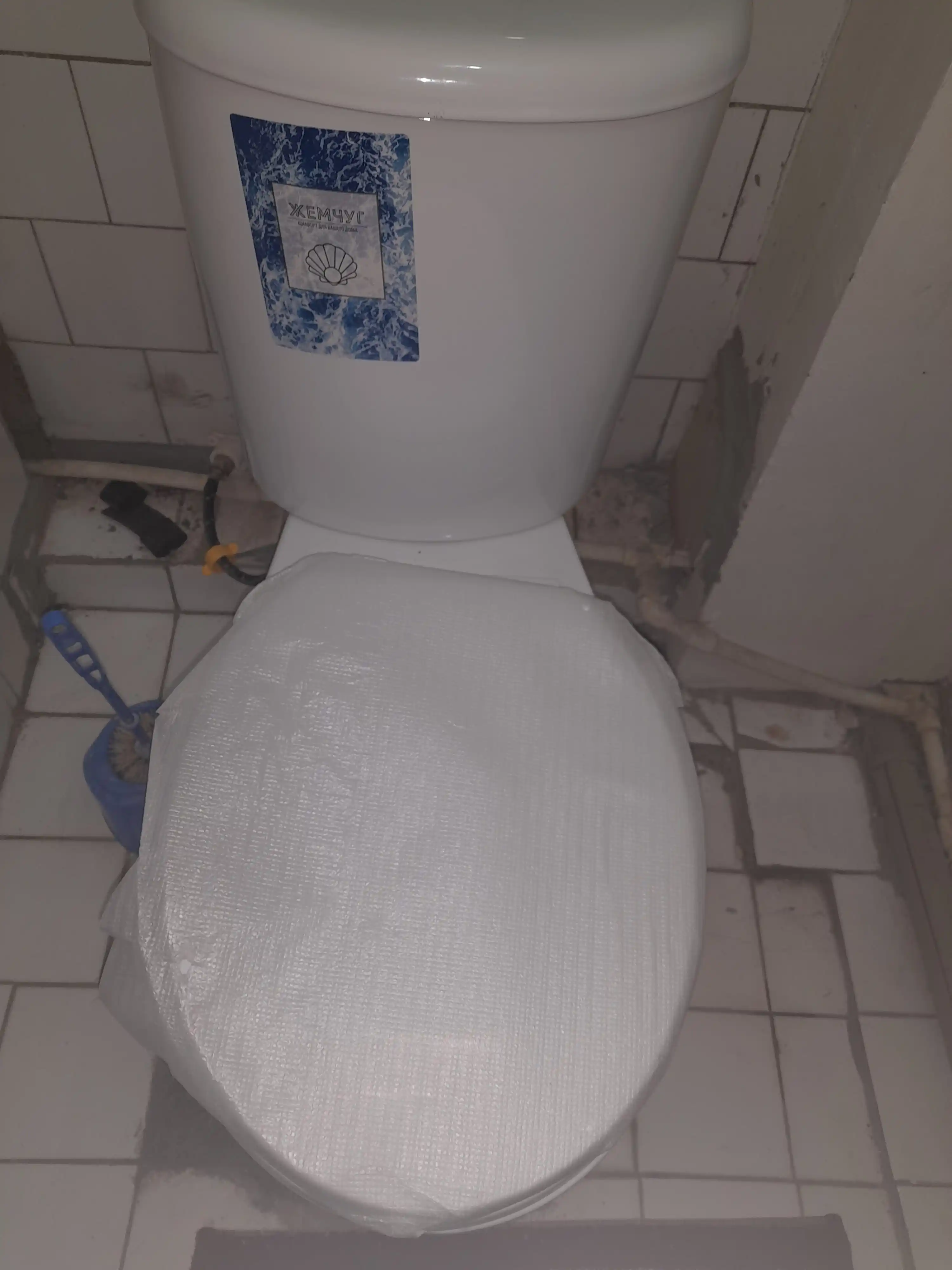 Унитаз Жемчуг , с механизмом и сиденьем