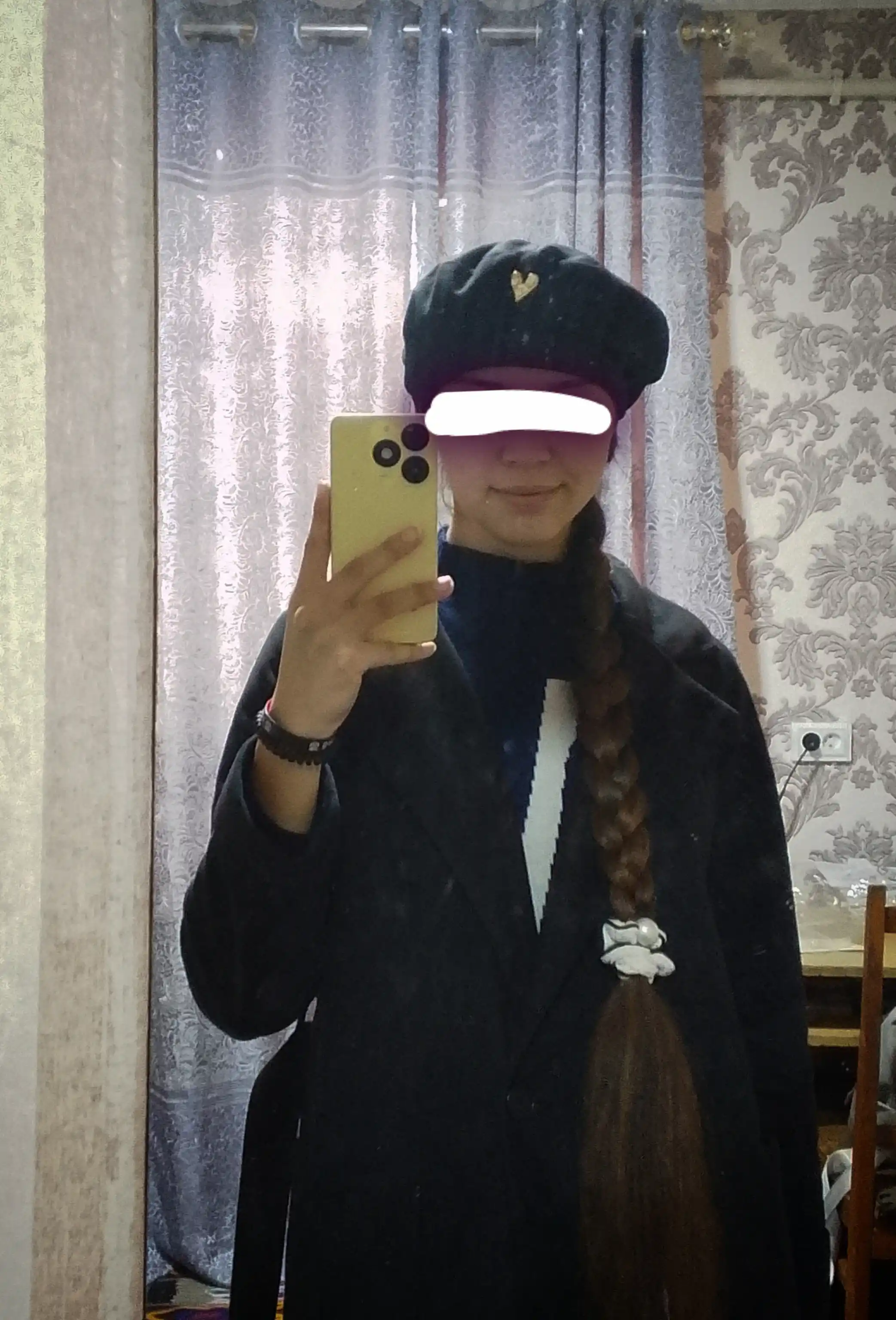 Берет женский с козырьком, демисезонная, кашемировая