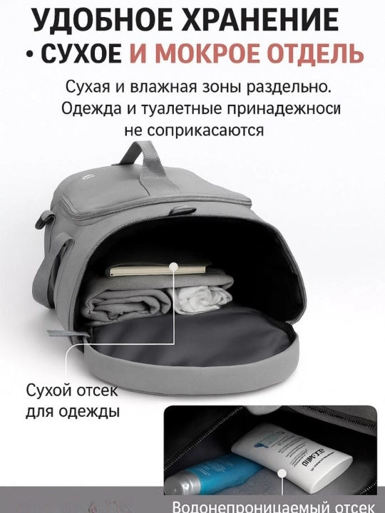 Сумка спортивная, для фитнеса, для путешествий, ручная кладь, дорожная
