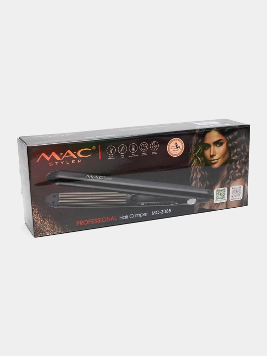 Professional soch uchun gafri dazmol MAC Stayler MC-5502, keramik plastinali, gofre