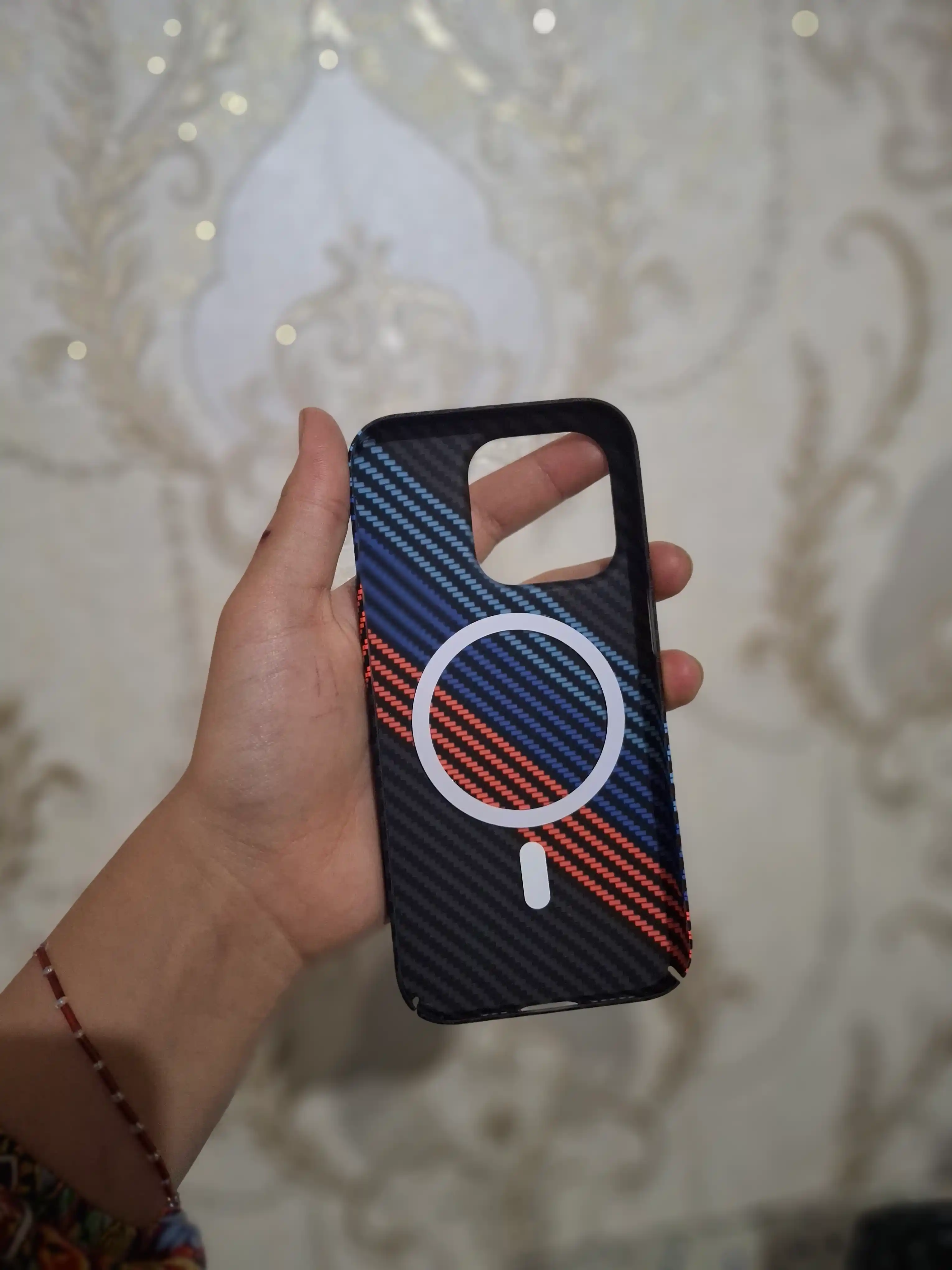 Чехол для iPhone карбоновый, MagSafe, 14, 15, 16, 17, Pro Max, жёсткий