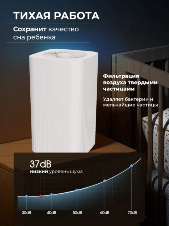 Havo tozalagich, chang va allergenlardan himoya, ofis uy uchun, 35-48 Кв.м