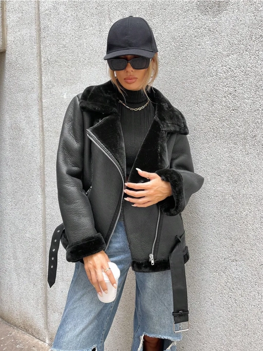Dublyonka aviator ayollar uchun, uzun, qishki