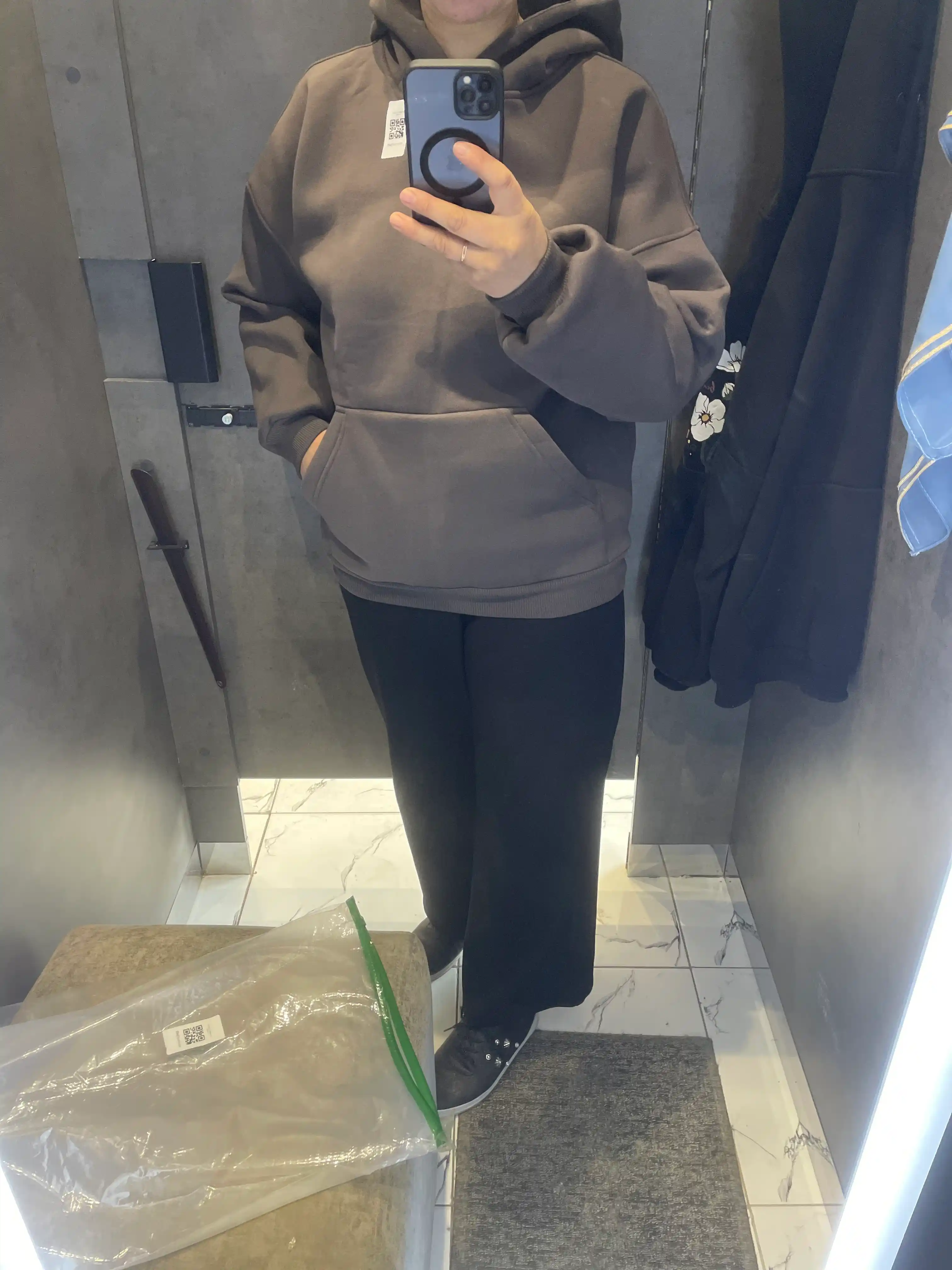 Xudi oversize, uniseks yunli qalpoqli, tostofka, sport kostuyumi