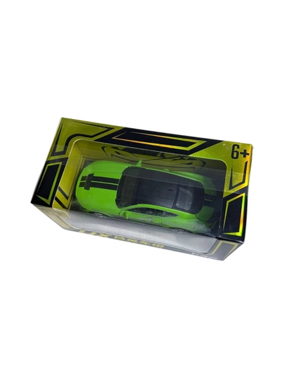 Ford Mustang GT 1:32 LJX — металлическая коллекционная машинка, свет, звук, двери