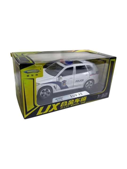 BMW X5 1:32 LJX полицейская металлическая модель свет, звук, pull-back открываются двери
