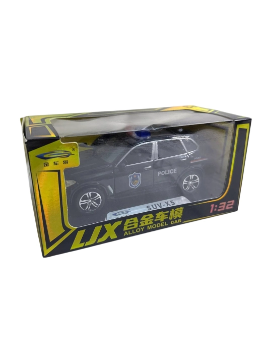 BMW X5 1:32 LJX полицейская металлическая модель свет, звук, pull-back открываются двери