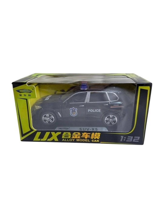 BMW X5 1:32 LJX полицейская металлическая модель свет, звук, pull-back открываются двери