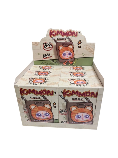 Kimmon Mystery Box Travel Cute Pet plyush kross-bodi sumka — blind box, yumshoq o‘yinchoq