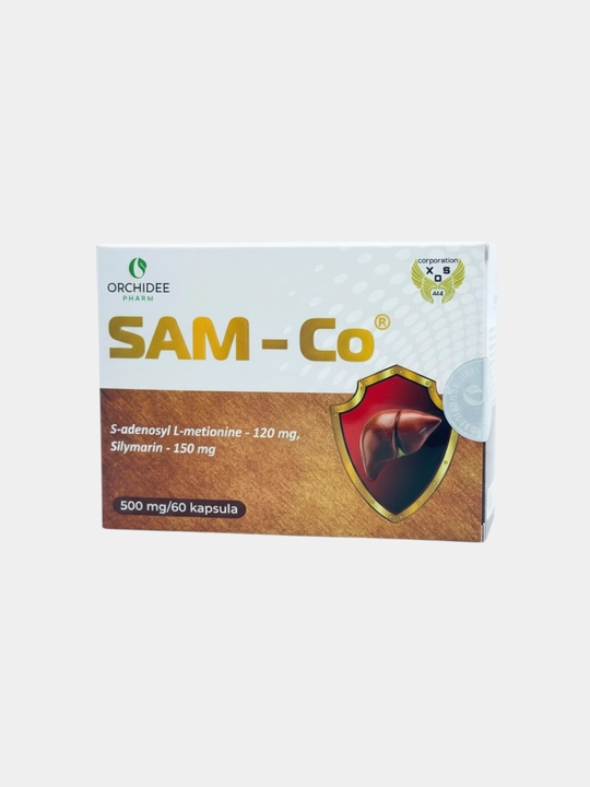 SAM-Co 500 мг 60 капсул — печень, детокс, восстановление - 
