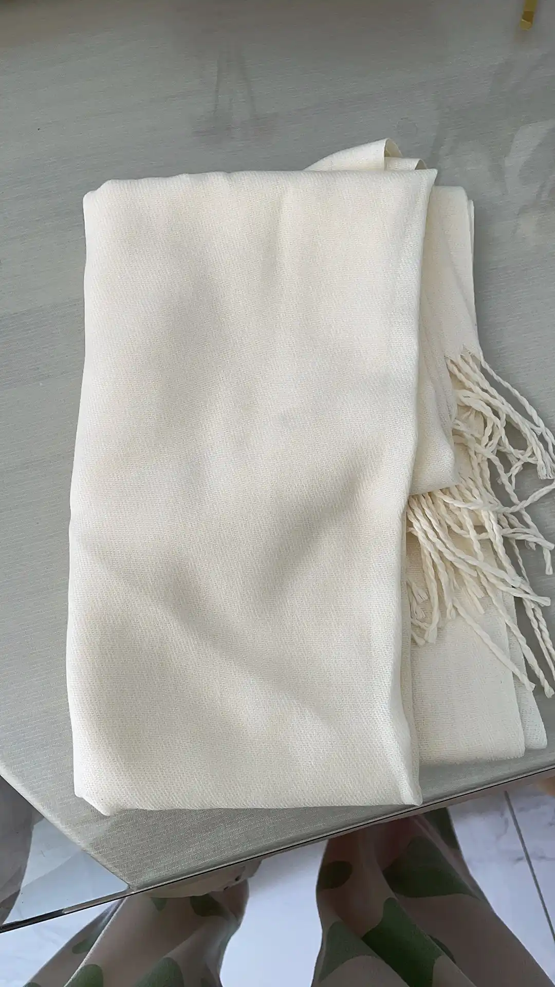 Ayollar va qizlar uchun qishki kashemir sharf, o‘lchami: 65×200 sm