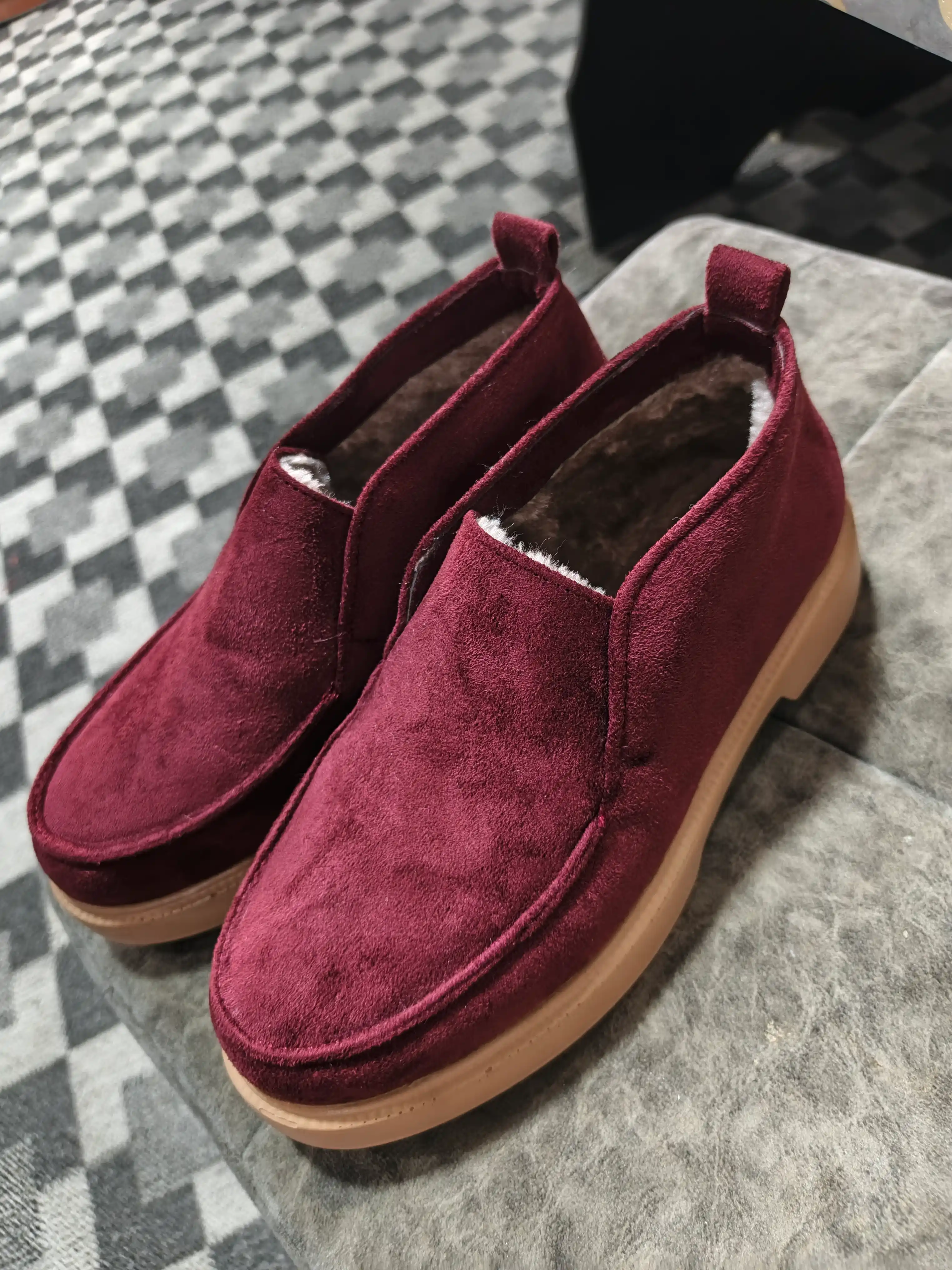 Зимние сапоги на низком каблуке, женские сапоги, теплая обувь
