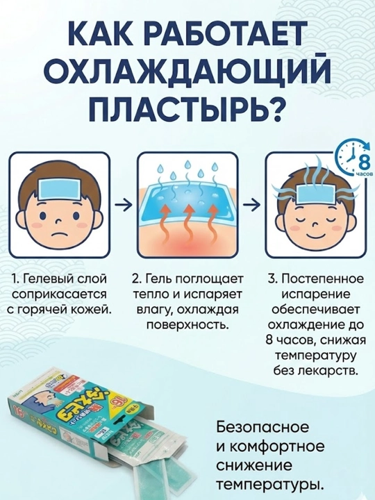 Sovituvchi plastirlar, ta’siri 8 soatgacha, 16 ta plastir, Hie Pita
