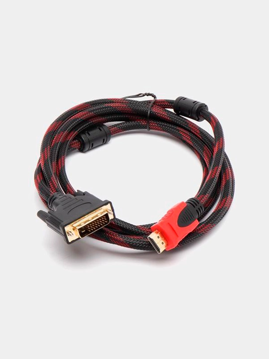 Adapter Kabel DVI - HDMI, 1.5 m, 1080p proektor, noutbuk, monitor, kompyuter uchun - 