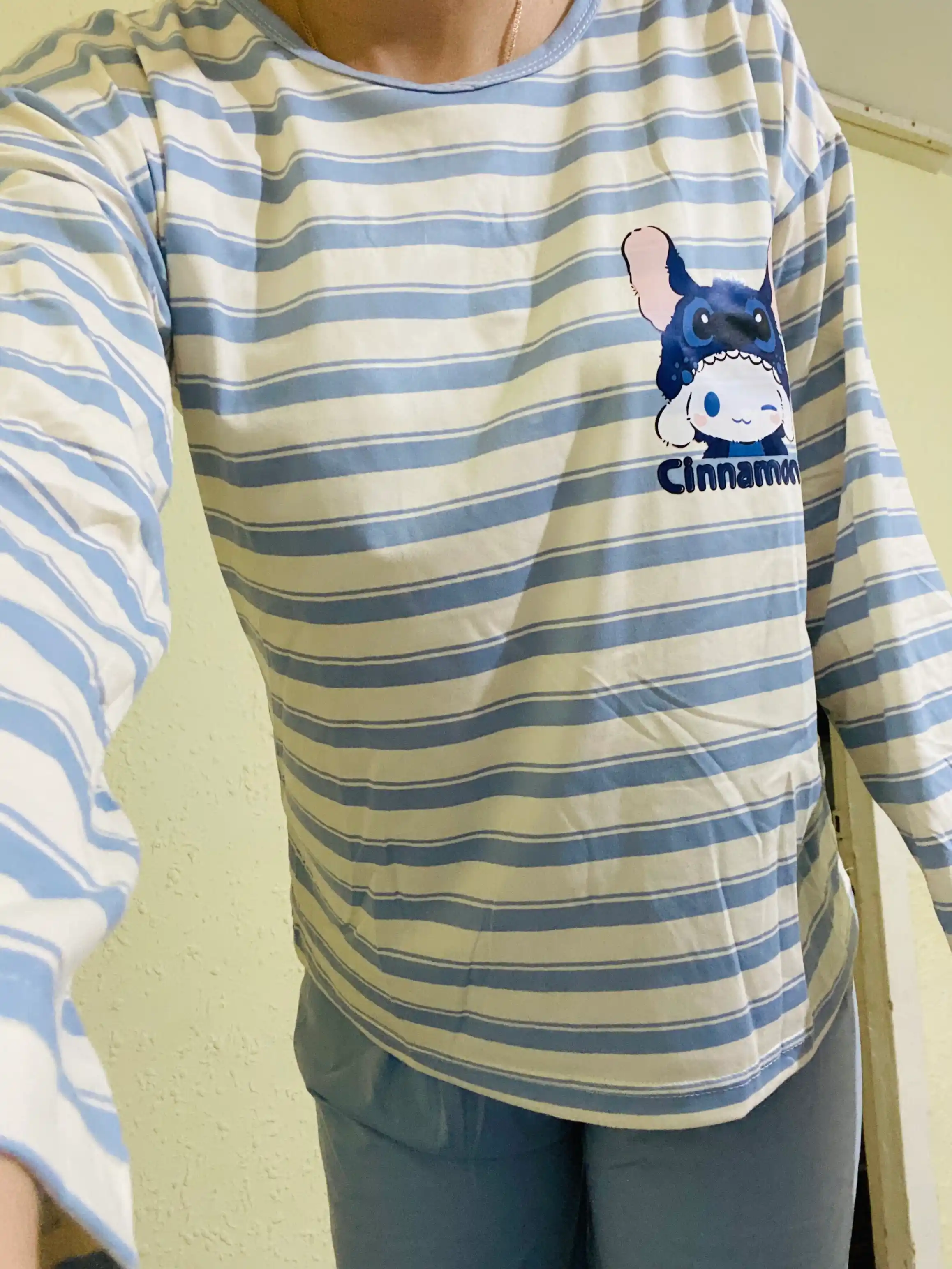 Ayollar uchun shimli pijama, bosma naqsh, uy kostyumi, o‘lchami M-XXL