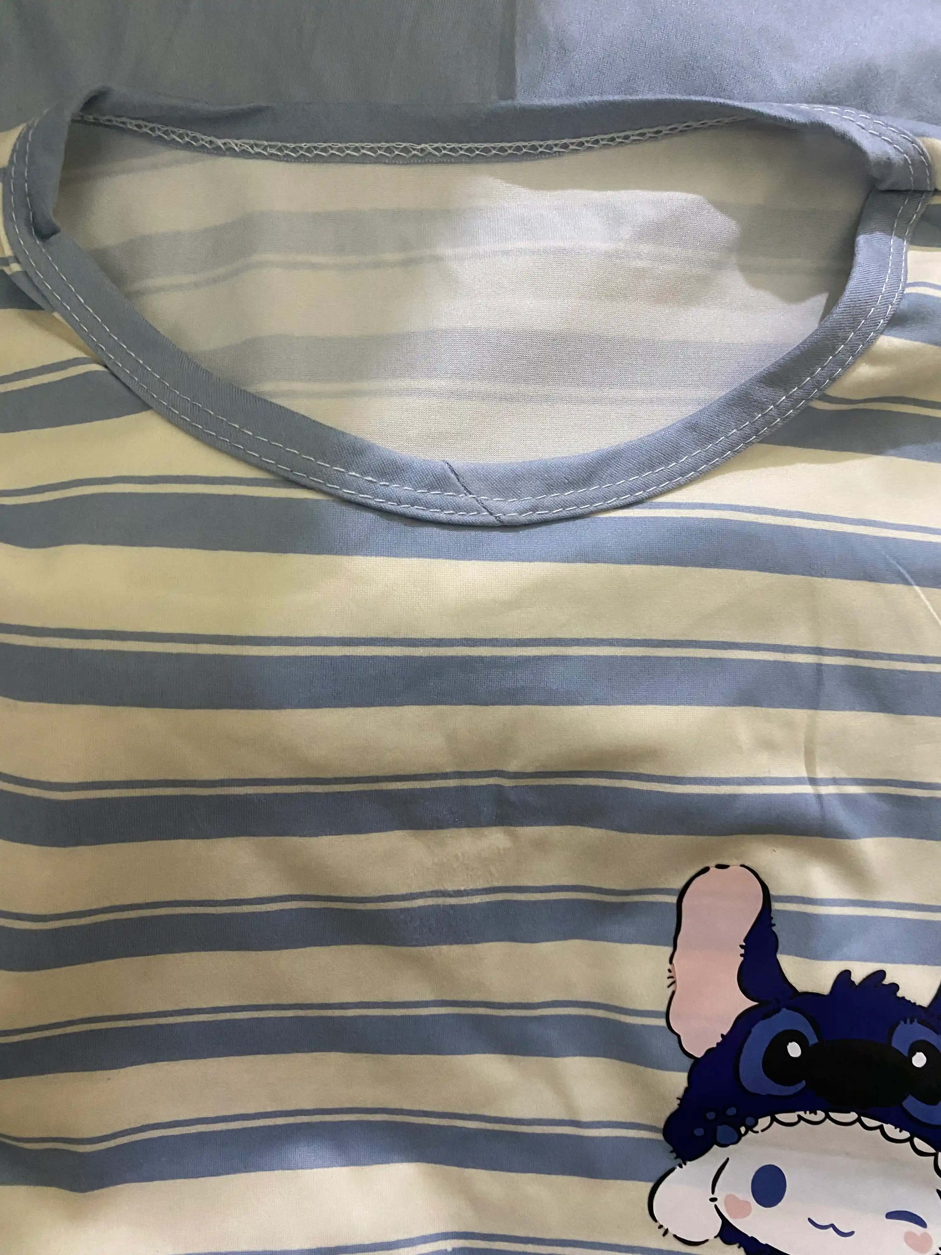 Ayollar uchun shimli pijama, bosma naqsh, uy kostyumi, o‘lchami M-XXL