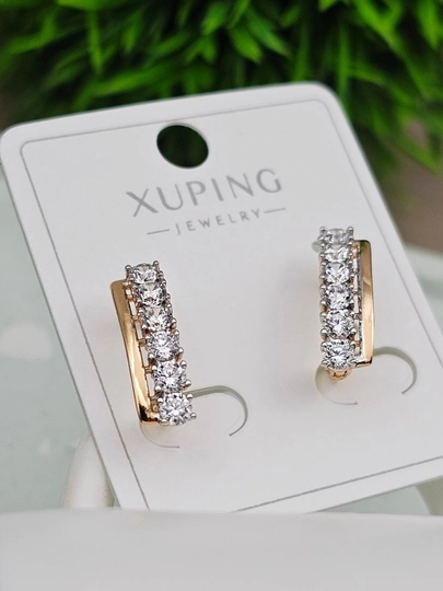 Женские серьги золотого цвета, бренд Xuping — JEWELRI-XUP002-ЛАЗУР