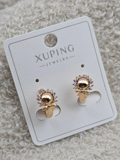 Женские серьги золотого цвета, бренд Xuping — JEWELRI-XUP002-МОЛОЧ
