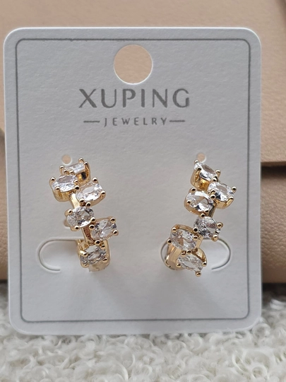 Женские серьги золотого цвета, бренд Xuping — JEWELRI-XUP002-ОРАНЖ