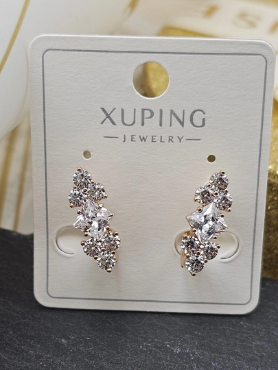 Женские серьги золотого цвета, бренд Xuping — JEWELRI-XUP002-ПУДР