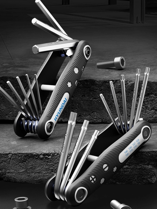 Universal buklanadigan kalitlar to‘plami: Hex / Torx - 8 dona HYUNDAI