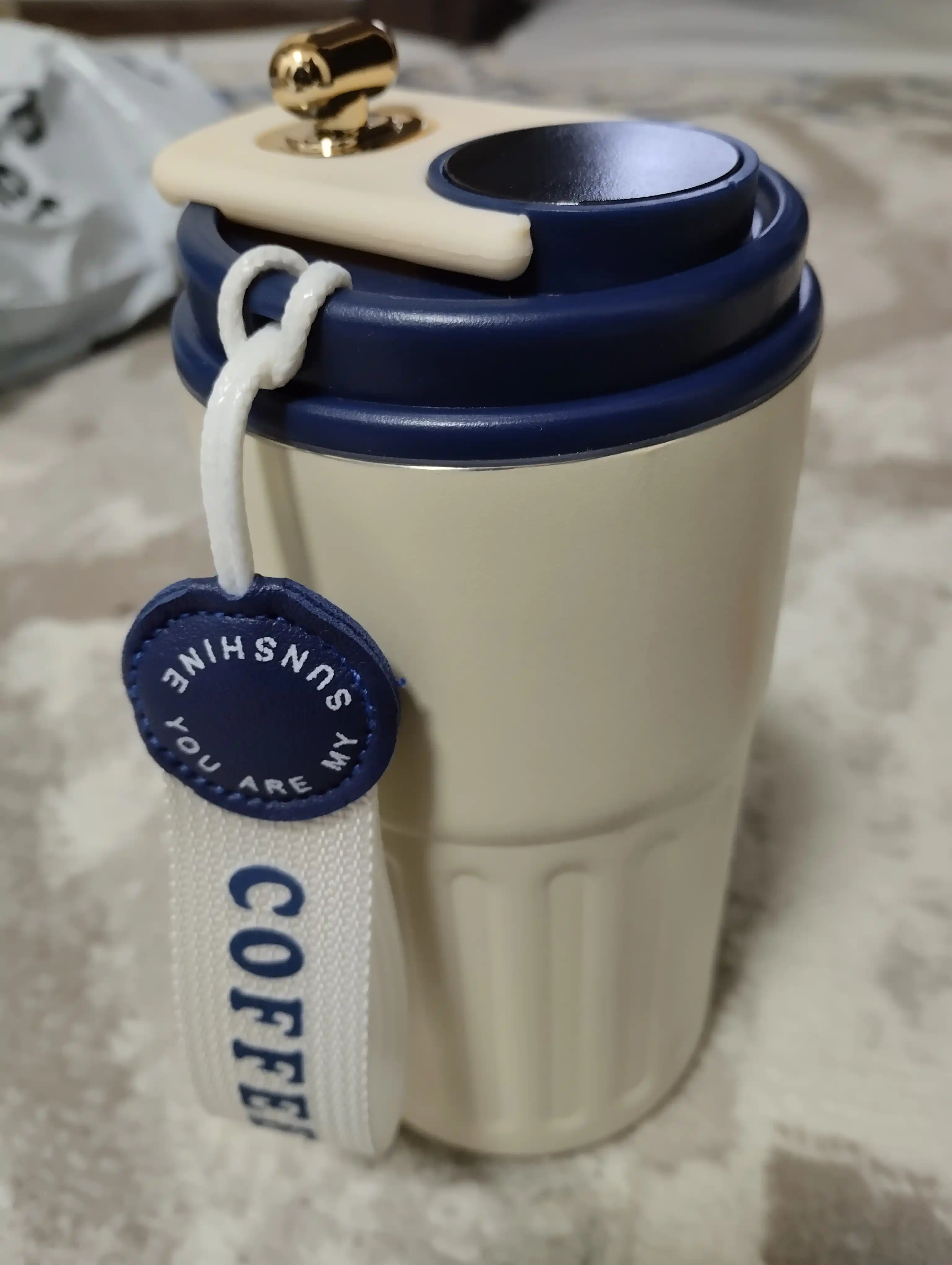 Termokrujka qahva uchun, termos krujka, harorat sensori bilan, 460 ml