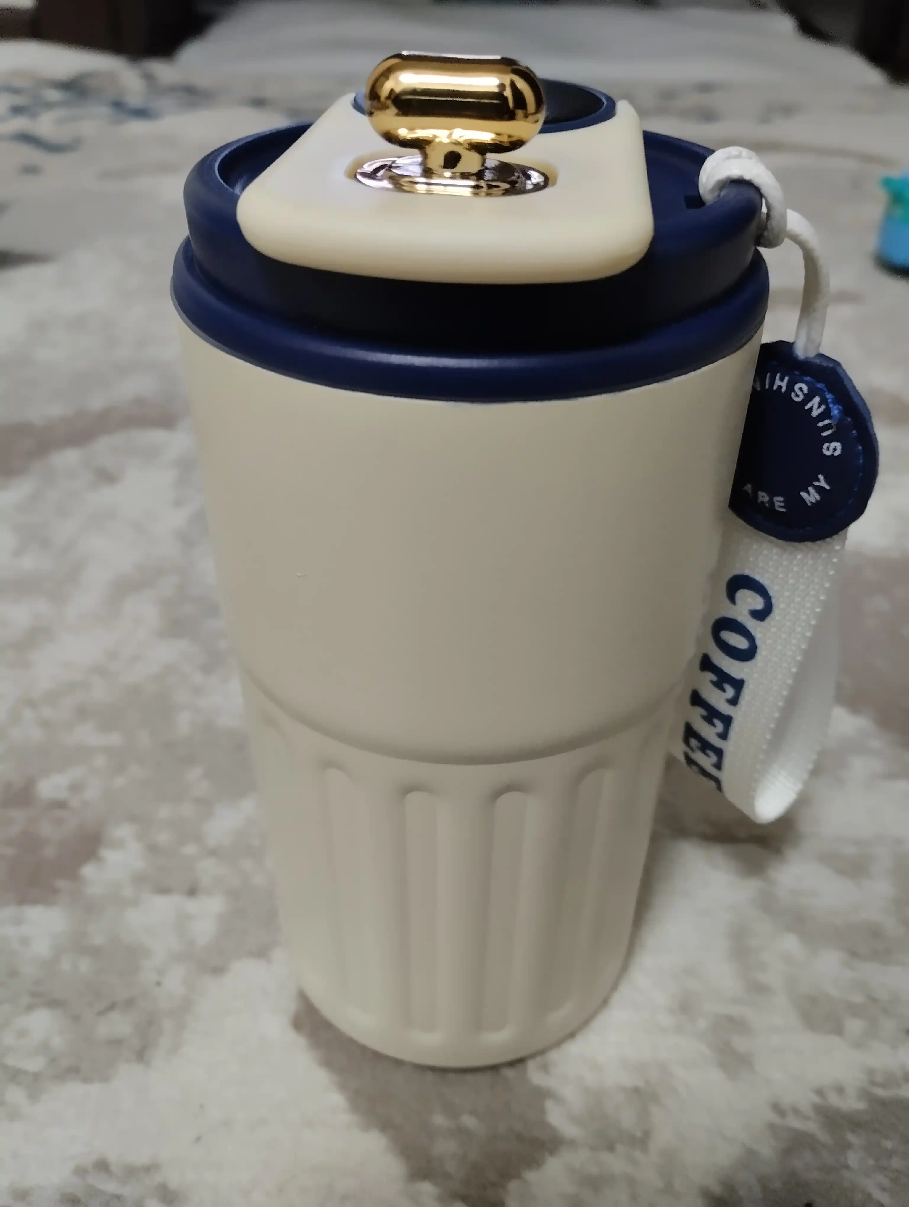 Termokrujka qahva uchun, termos krujka, harorat sensori bilan, 460 ml