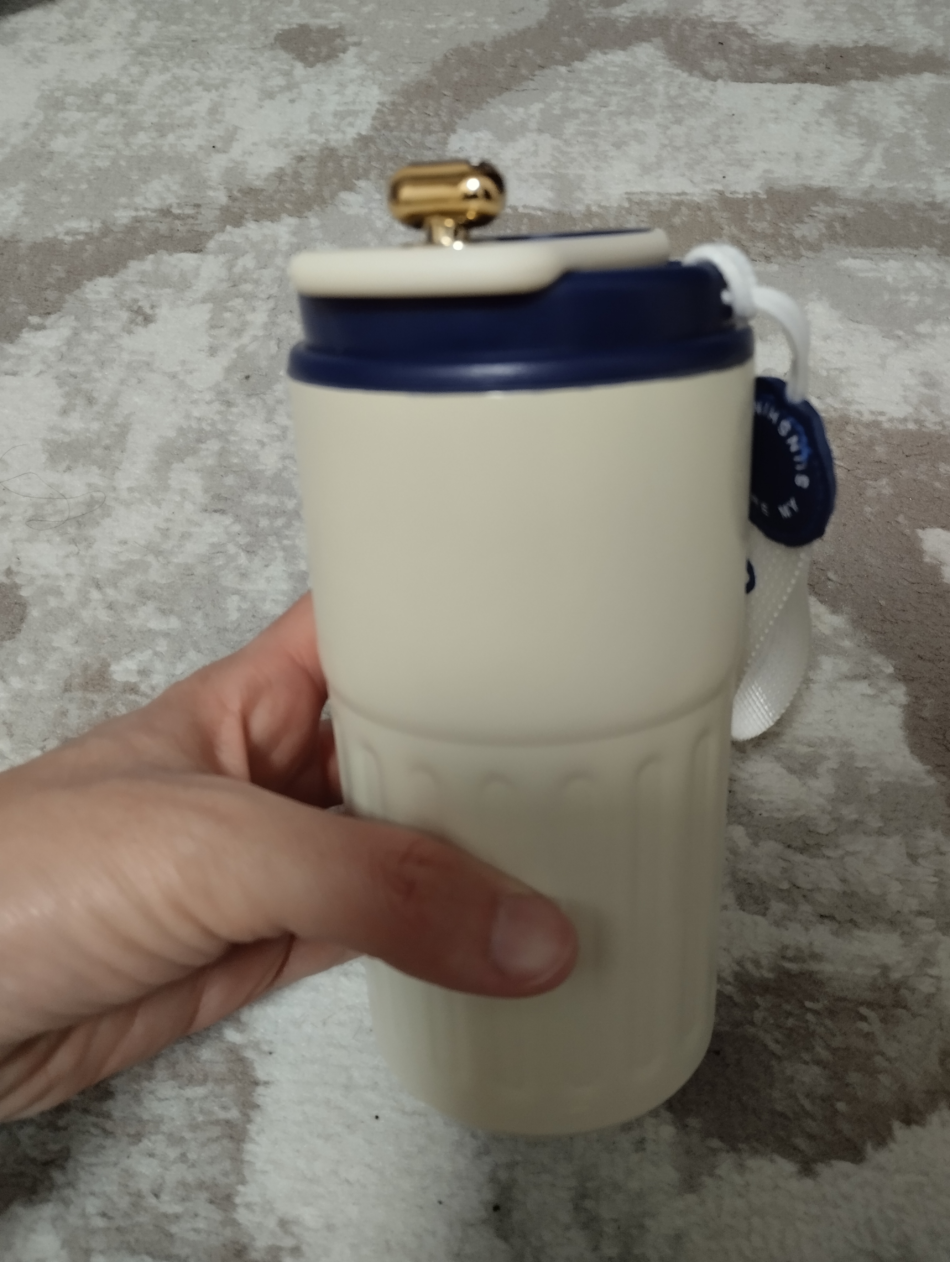 Termokrujka qahva uchun, termos krujka, harorat sensori bilan, 460 ml