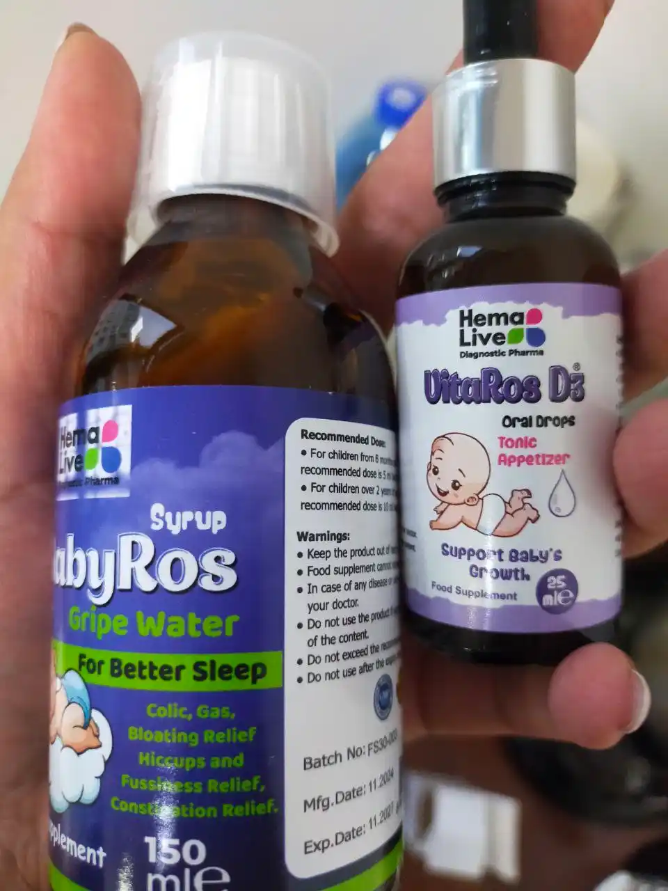 Сироп от коликов для младенцев BabyRos, витамины для детей, бады, 0+