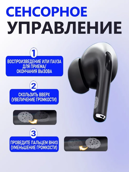 Simsiz quloqchinlar, displeyli, iPhone va Android Pods Pro 2 iOS uchun, sensorli ekrani