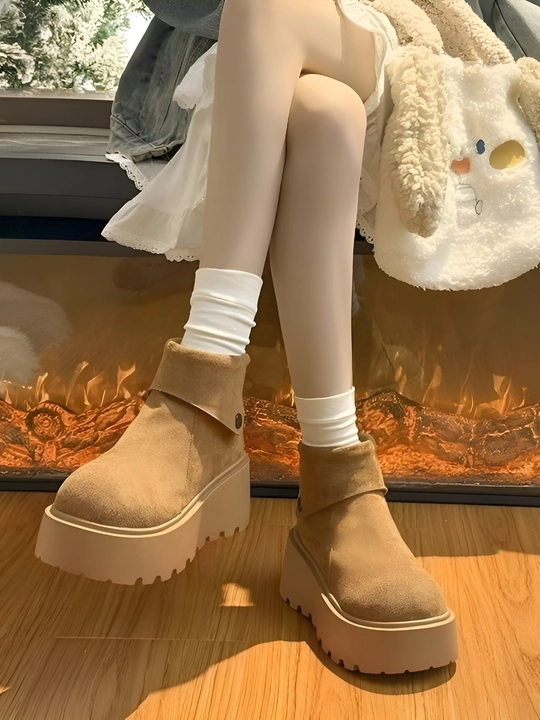 Ayollar sapoglari, qishki, tabiy zamsh, issiq, suv o‘tkazmaydigan