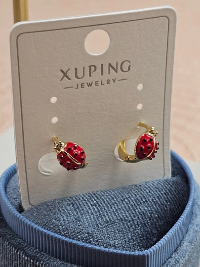 Женские серьги золотого цвета, бренд Xuping — LESHOES-XUP001-ПЕСХАКИ