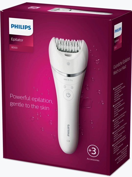 Эпилятор Philips BRE 700 Series 8000, беспроводной, для женщин