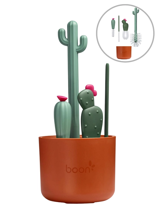 Boon Cacti — набор щёток для бутылочек, 4 предмета Terracotta - 