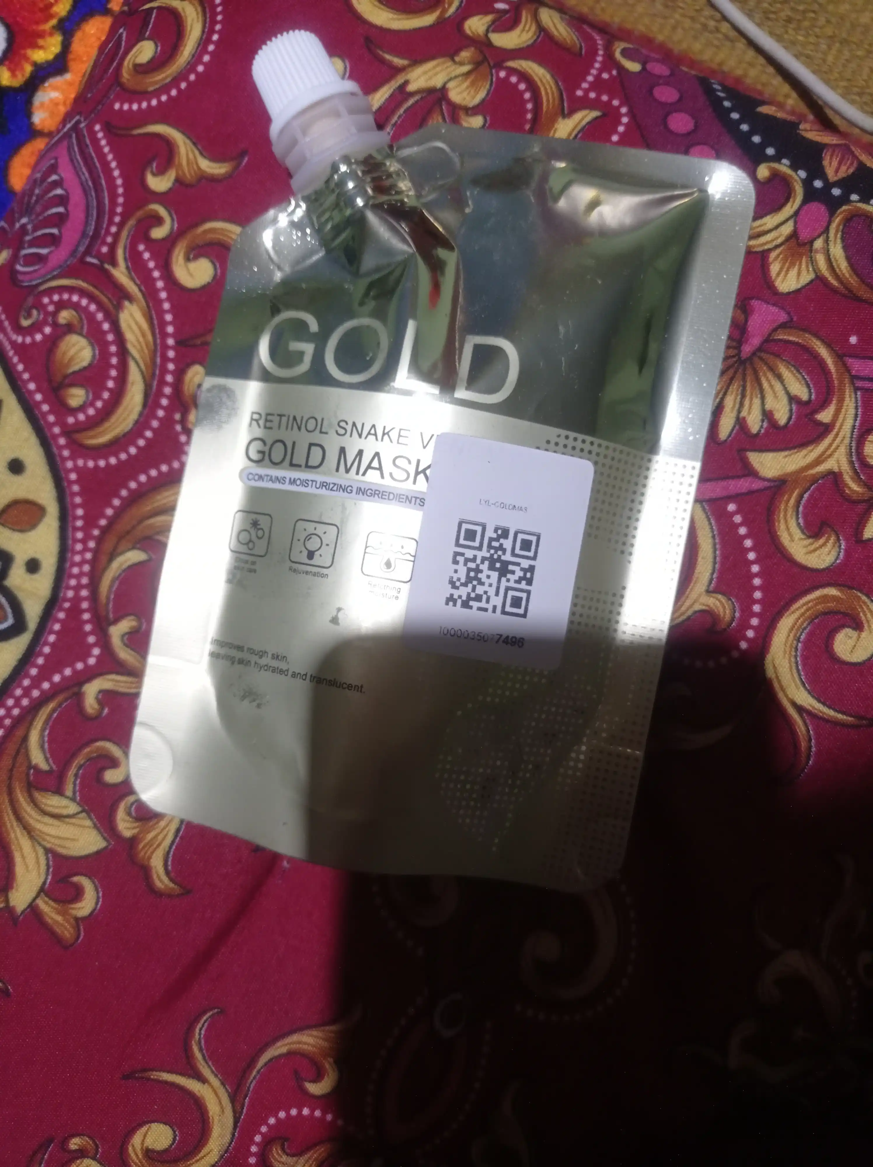 Yuz terisini namlash, yoshartirish va parvarish qilish uchun Gold Mask suyuq yuz niqobi, 100 g
