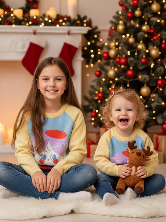 Детский свитер для девочек, от 2 до 7 лет, джемпер J&R kids