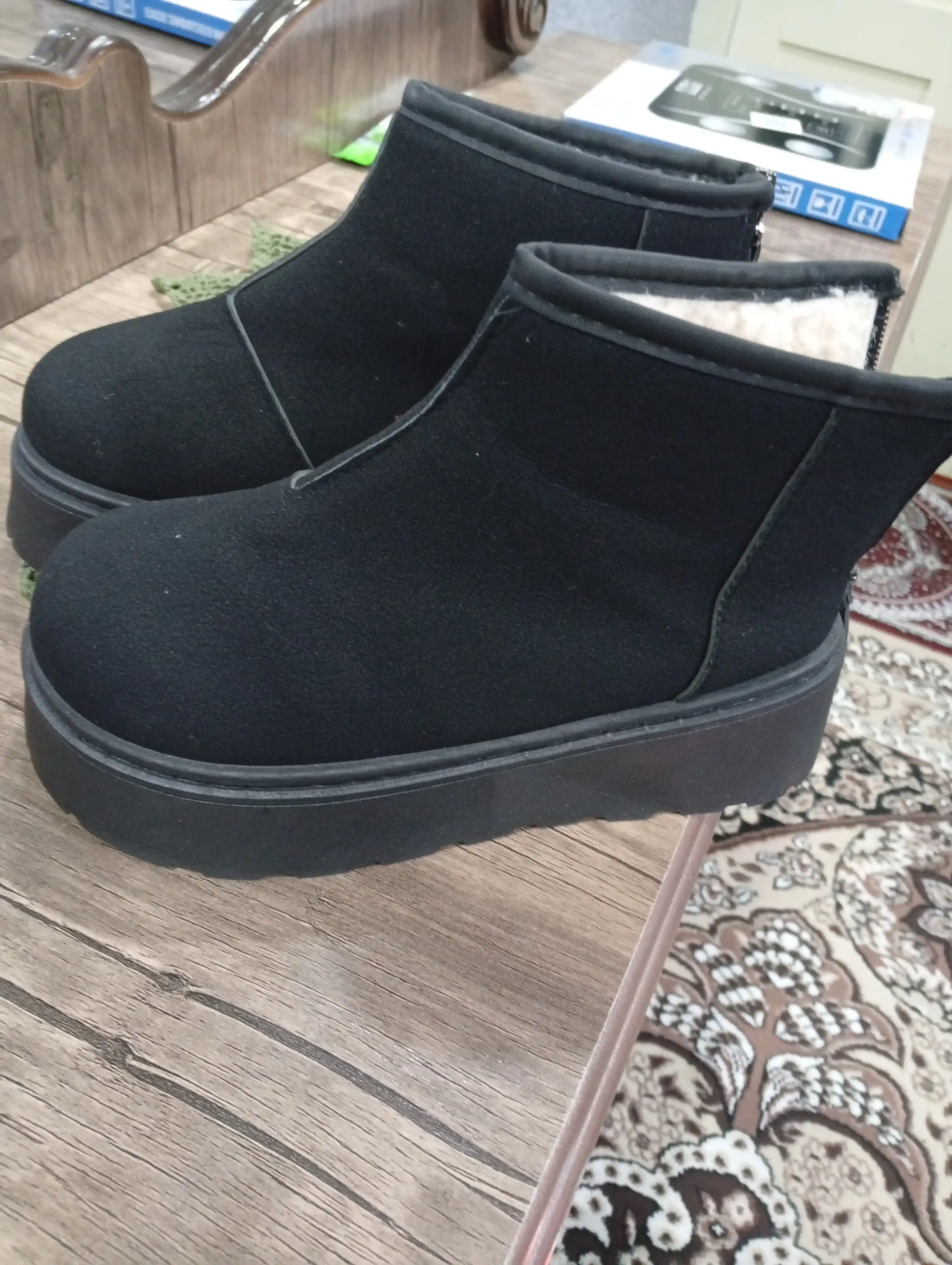 Ayollar uggilari, tabiiy zamshlar, EVA charm, issiq va qulay tagcharm, qishki etiklar