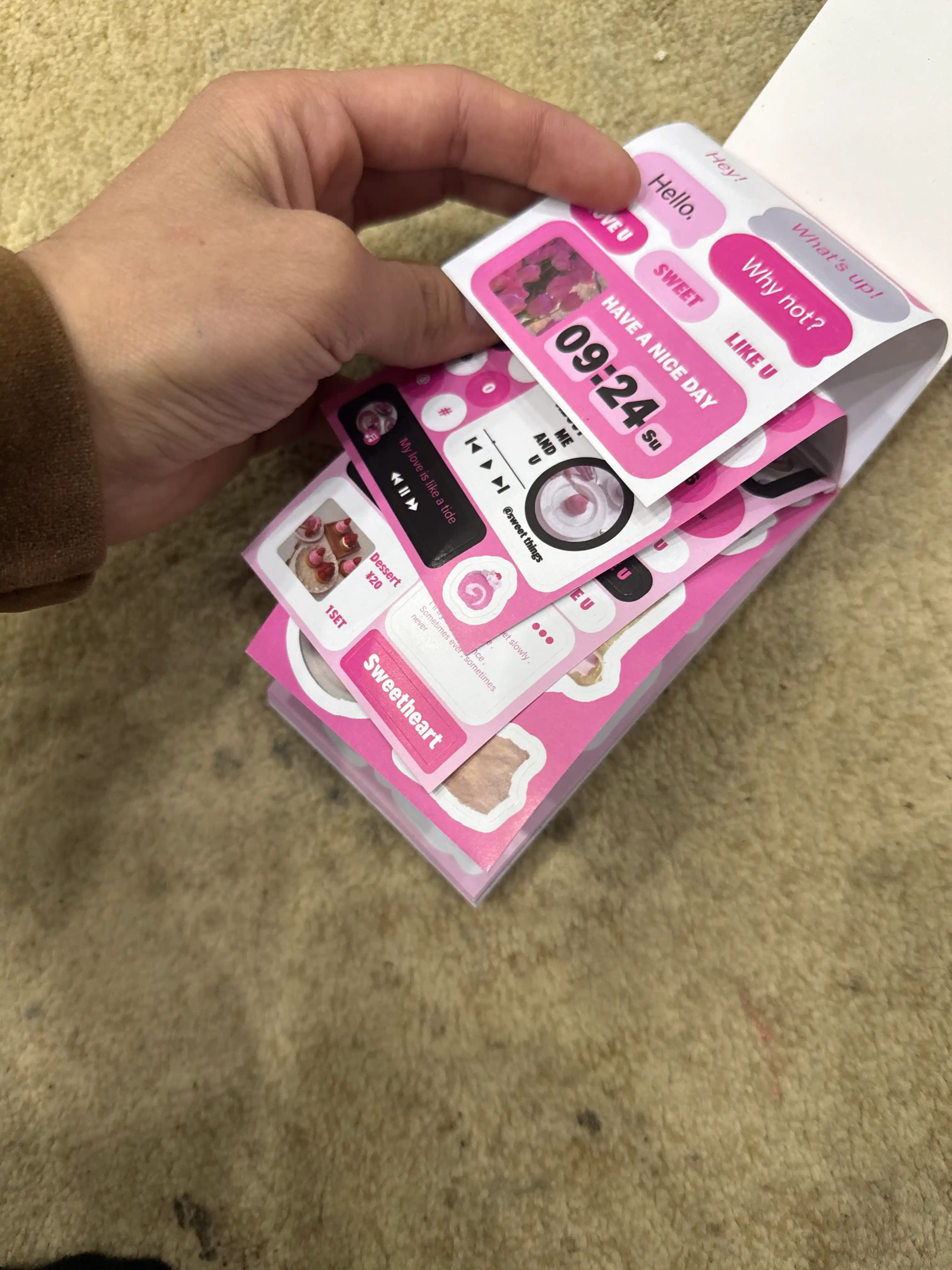 Kantselyariya stikerlari, scrapbooking uchun stikerlar