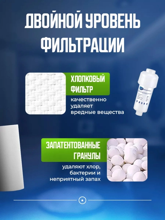 Dush filtr uchun kartridj va vanna uchun filtr, suvni xlor va zangdan tozalash