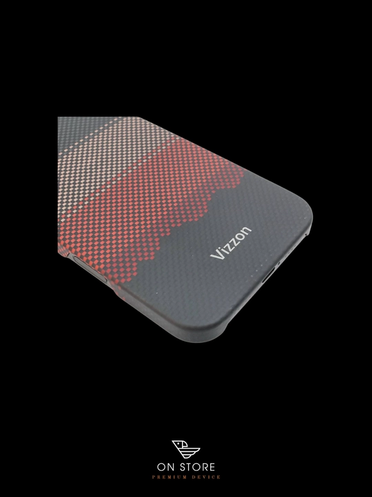 Карбоновый чехол для iPhone 15 pro , VIZZON
