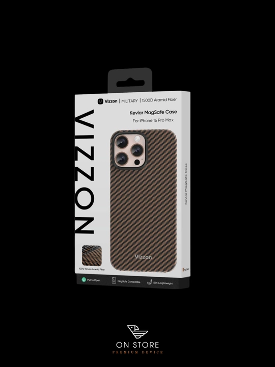 Карбоновый чехол для iPhone 15 pro , VIZZON - 