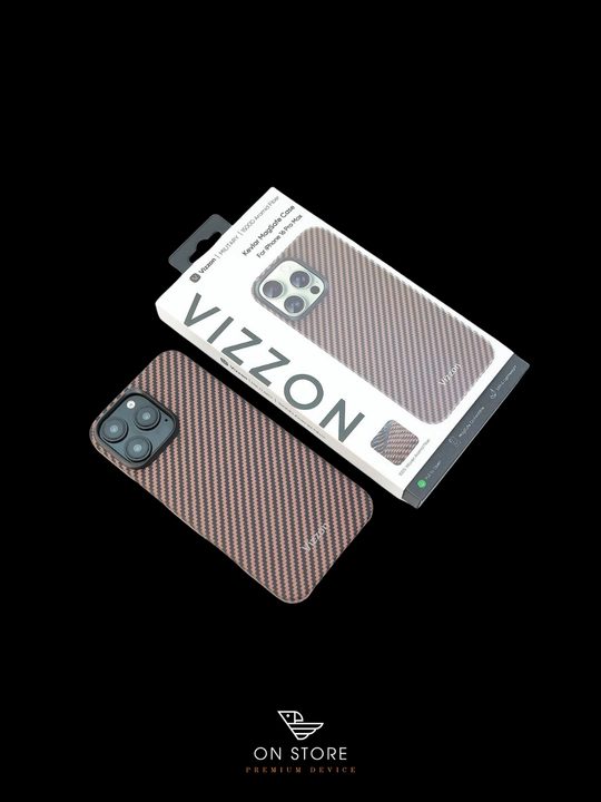 Карбоновый чехол для iPhone 15 pro , VIZZON