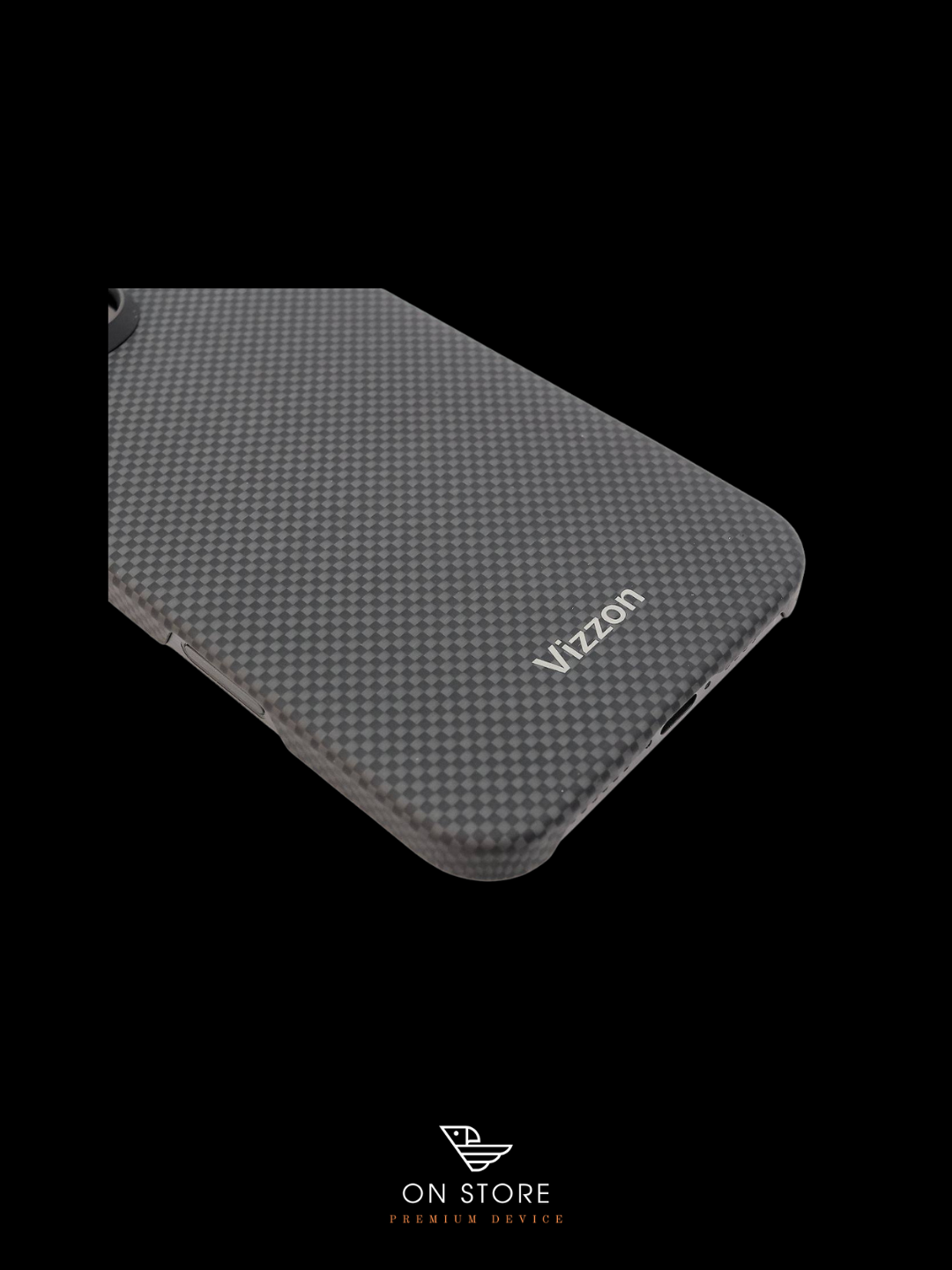 Карбоновый чехол для iPhone 15 pro , VIZZON