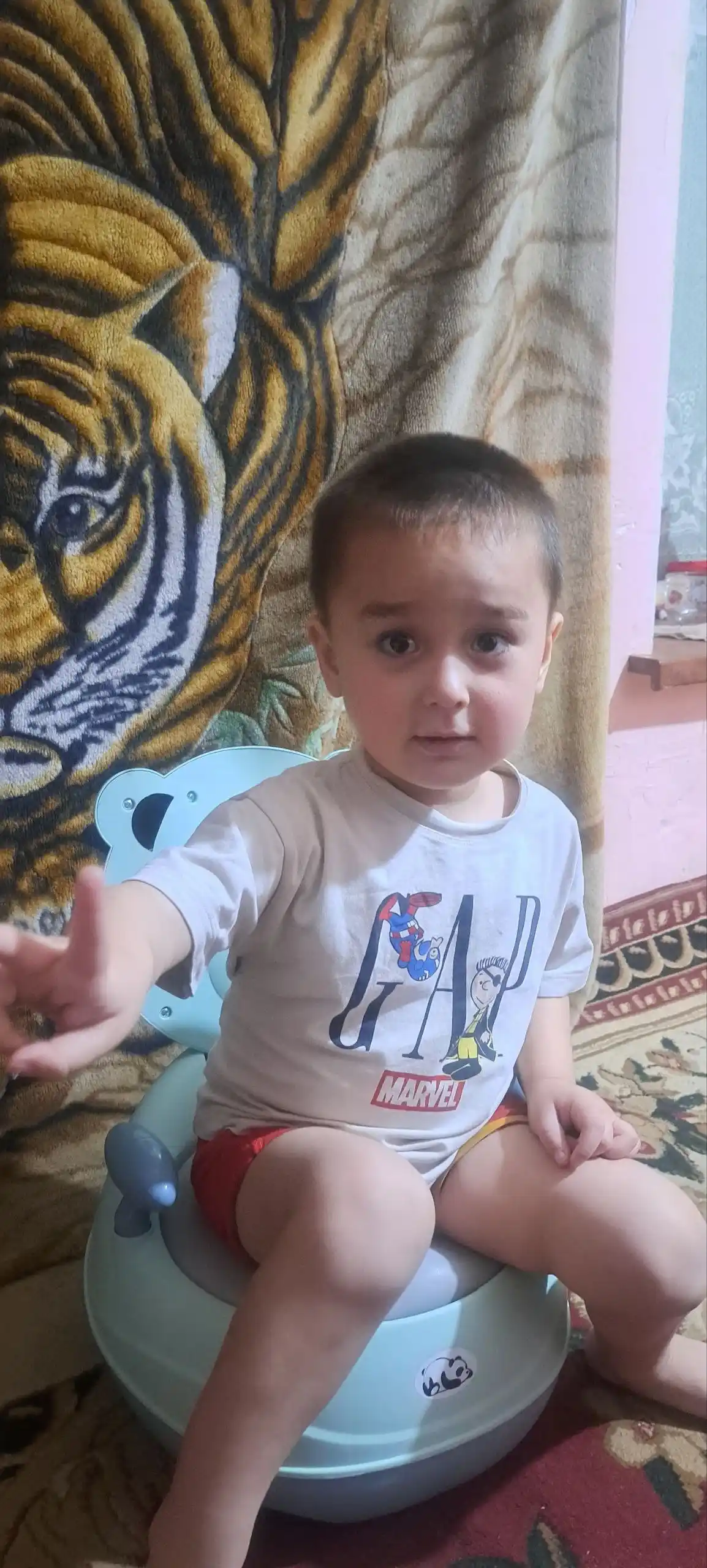 Горшок детский с мягким сиденьем и ручками