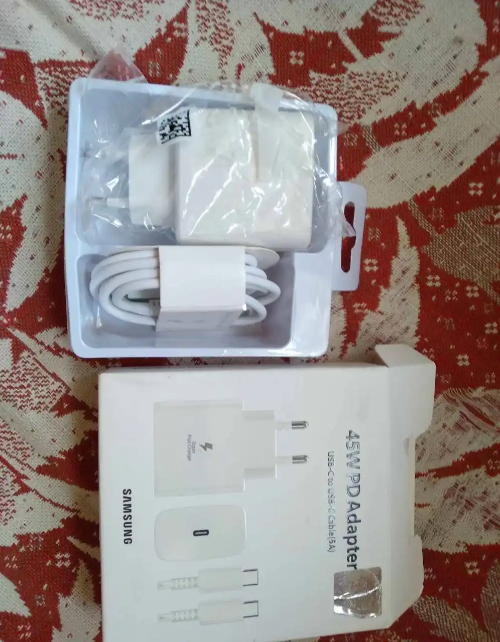 Быстрая зарядка, сетевое зарядное устройство Samsung Travel Adapter 45 Вт, с кабелем Type-C