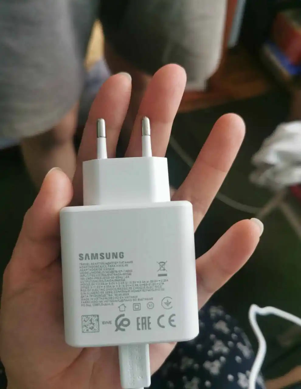 Быстрая зарядка, сетевое зарядное устройство Samsung Travel Adapter 45 Вт, с кабелем Type-C
